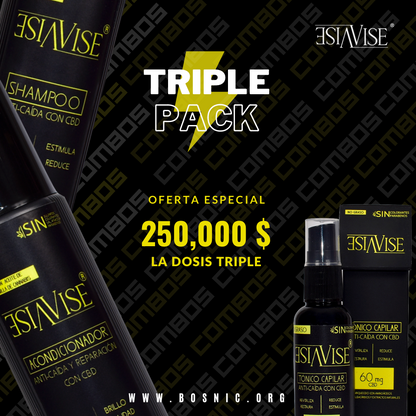 Triple Pack: Tónico, Shampoo y Acondicionador de VISE®